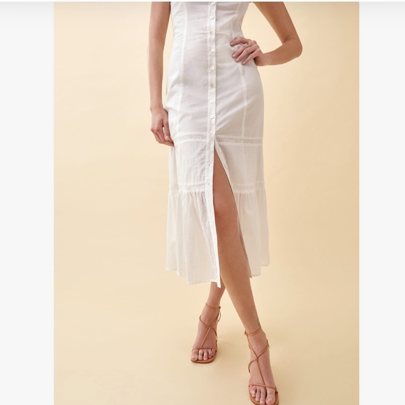 Reformation Dianne Dress in Ivory NWT 6 - Picture 4 of 13